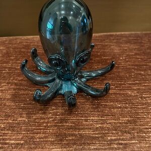Cost Plus World Market Blue Glass Octopus Decor